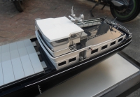 custom made model of 135m Inland Cargoship (with wheelhouse interiors)